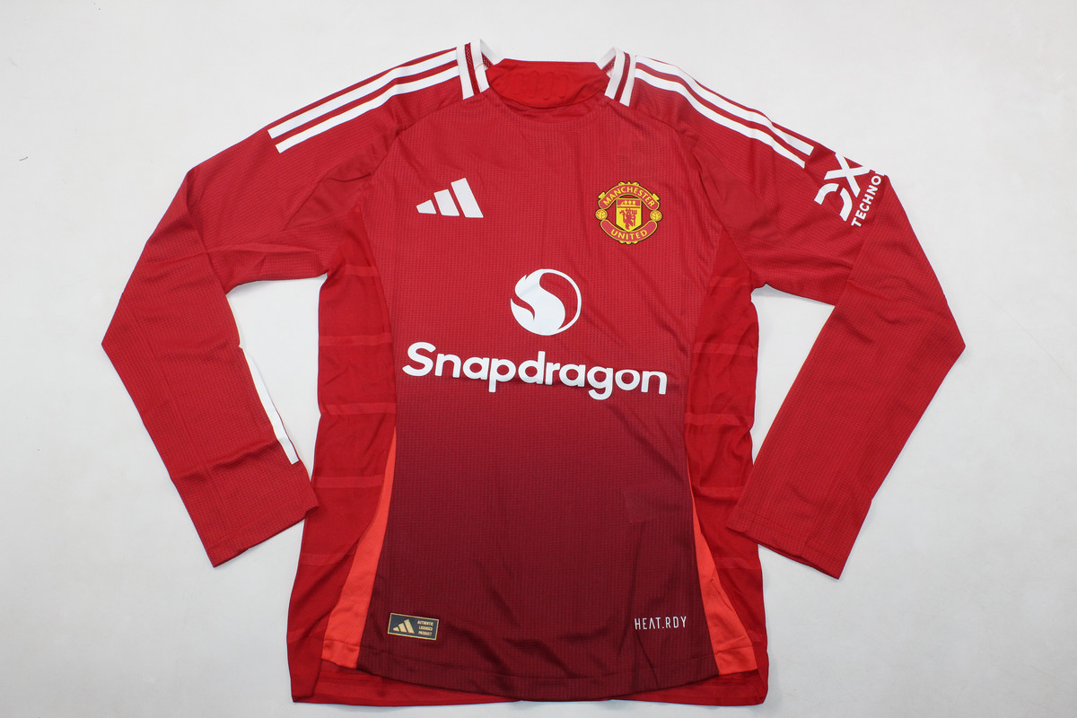 AAA Quality Manchester Utd 24/25 Home Long Jersey(Player)